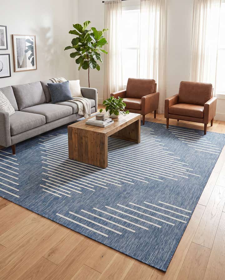 10' 8 x 10' 8 Easy-Clean Modern Indoor / Outdoor Square Rug