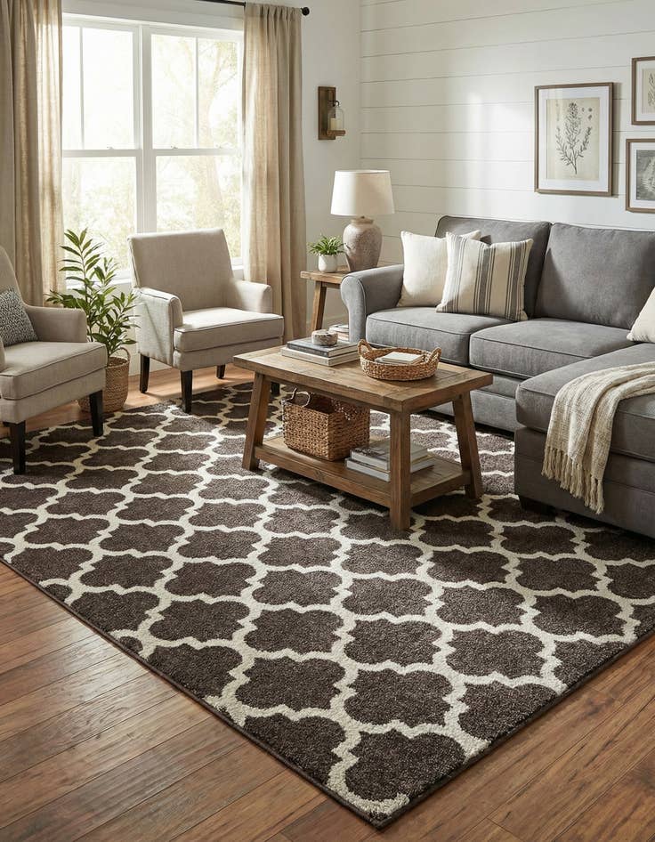 Detail image of  10' x 10' Lattice Square Rug