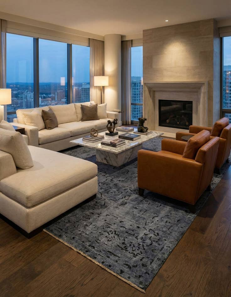 Detail image of 9' 6 x 12' 6  Hand Knotted Ultra Vintage Persian Wool Rug