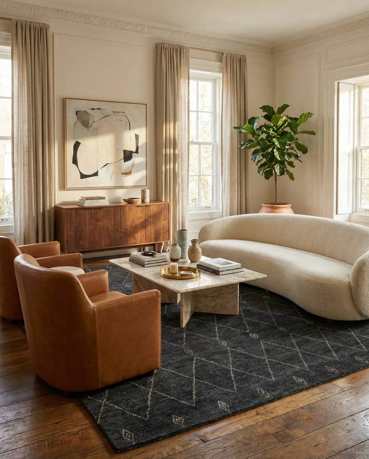 Detail image of 9' 3 x 12' 4 Hand Knotted Darya Wool Rug