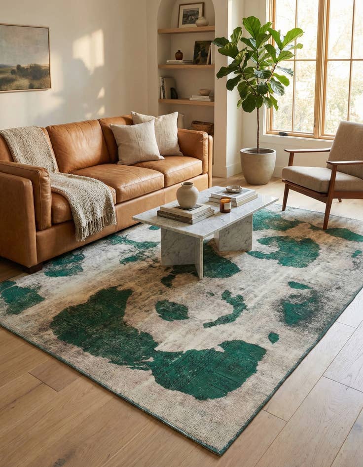 Detail image of 6' x 8' 8  Hand Knotted Ultra Vintage Persian Wool Rug