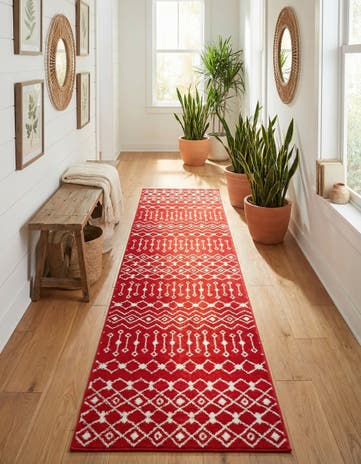 2' 7 x 10' Moroccan Trellis Runner Rug