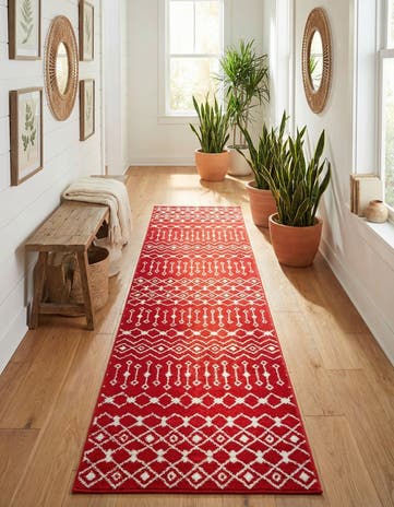 2' 7 x 10' Moroccan Trellis Runner Rug