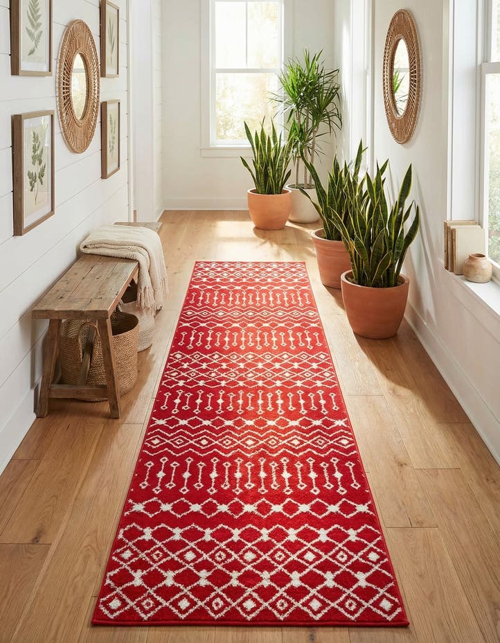 2' 7 x 10' Moroccan Trellis Runner...