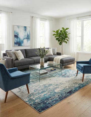 9' 10 x 9' 10 Washable Vivid Square Rug