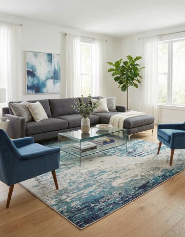 9' 10 x 9' 10 Washable Vivid Square Rug