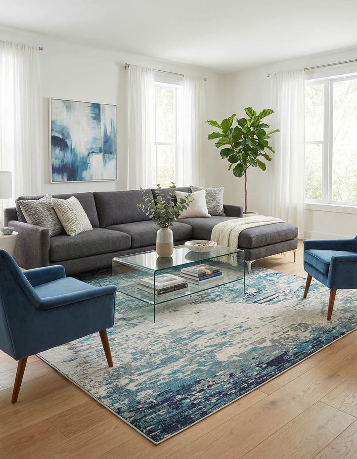 9' 10 x 9' 10 Washable Vivid Square Rug