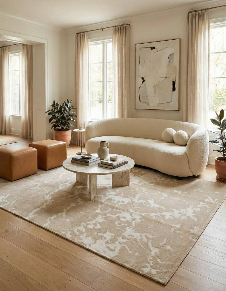 Detail image of  6' 8 x 9' 11  Hand Knotted Darya Wool Rug