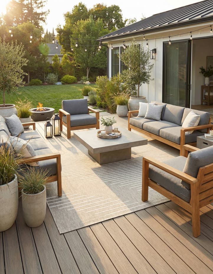 13' x 13' Easy-Clean Modern Indoor / Outdoor...