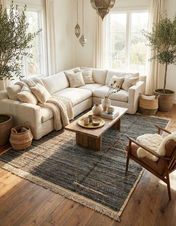 9' 3 x 12' 2 Hand Knotted Moroccan Wool Rug