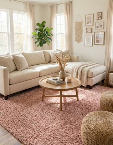 Rose Pink Everyday Shag Rug