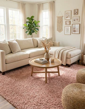 Rose Pink Everyday Shag Rug