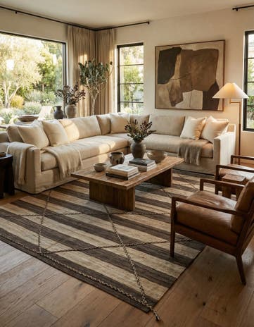 7' 8 x 10' 8 Hand Woven Kilim Modern Wool Rug