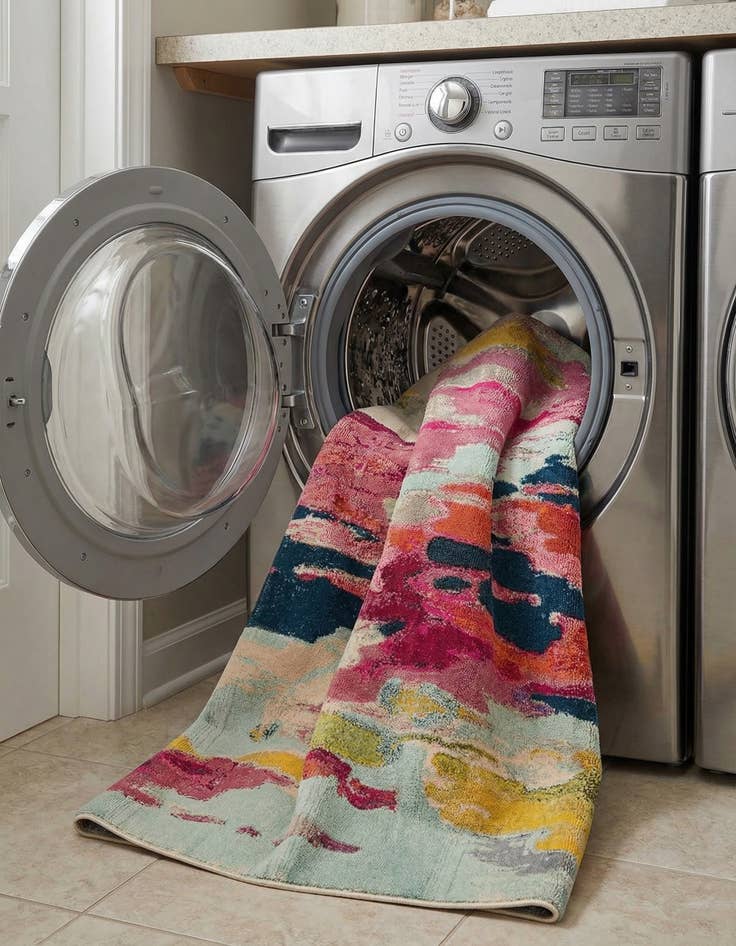 Detail image of  7' x 10'  Washable Hyacinth Rug