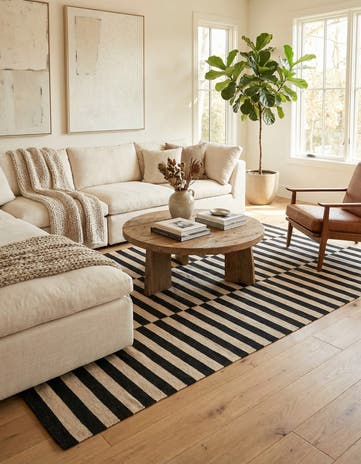 5' x 6' 4 Hand Woven Kilim Modern Wool Rug