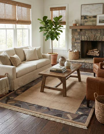 4' 2 x 5' 8 Hand Knotted Nepal Wool Rug