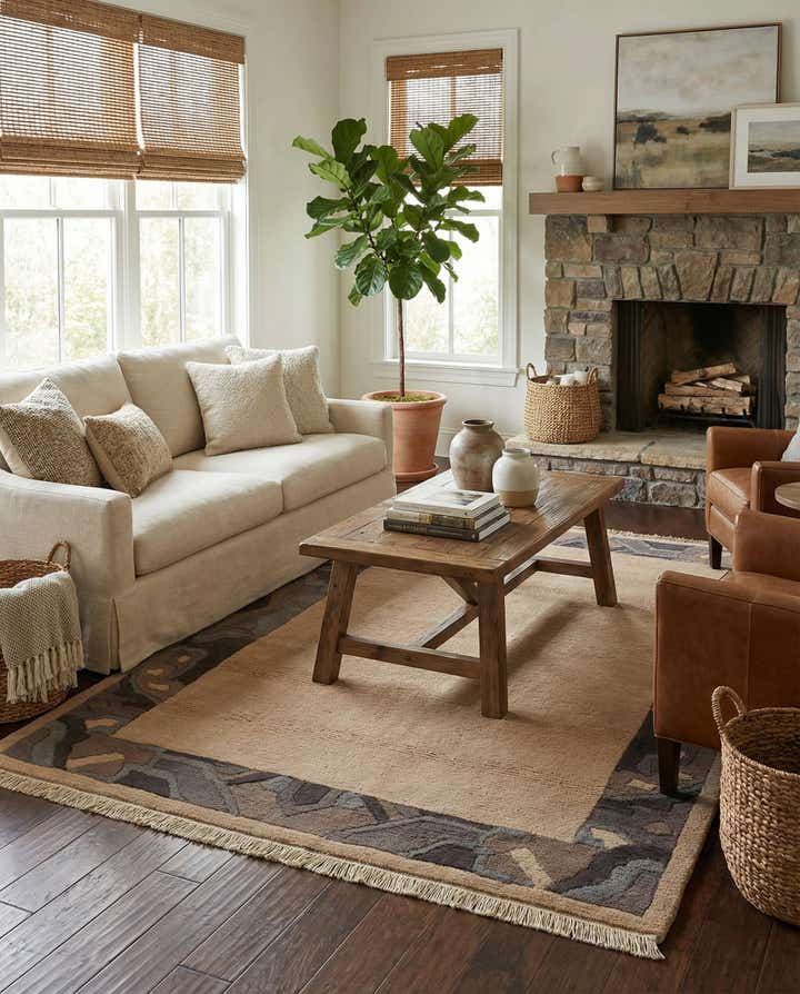 4' 2 x 5' 8 Hand Knotted Nepal Wool Rug