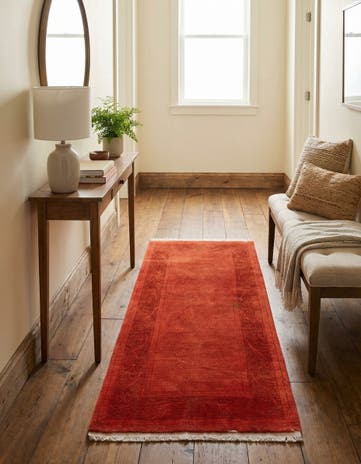 2' 4 x 4' 10 Hand Knotted Nepal Wool Runner Rug