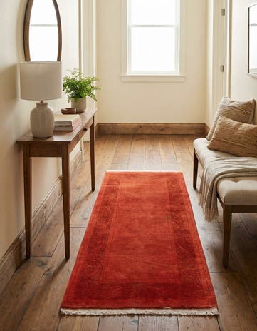 2' 4 x 4' 10 Hand Knotted Nepal Wool Runner Rug