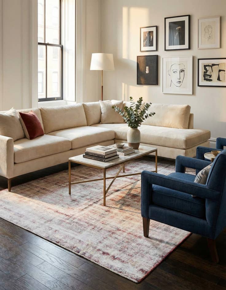 Detail image of 6' x 9' 1  Hand Knotted Ultra Vintage Persian Wool Rug