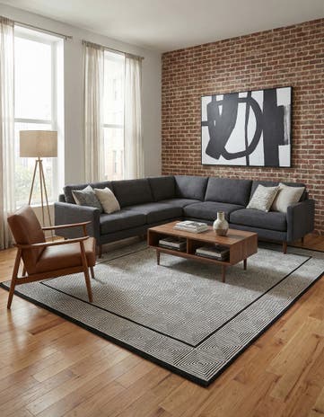 Black and White Milano Rug