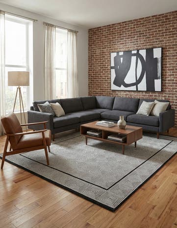 Black and White Milano Rug