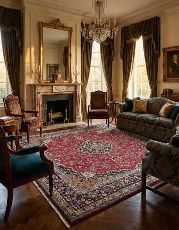 9' 10 x 11' 4 Kashan Wool Rug