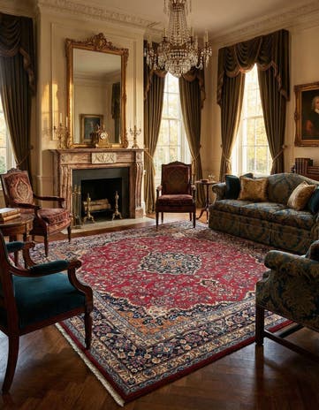 9' 10 x 11' 4 Kashan Wool Rug