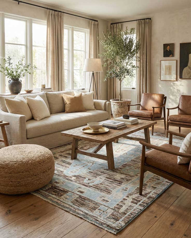 Detail image of 8' 7 x 12' 4 Hand Knotted Moroccan Wool Rug