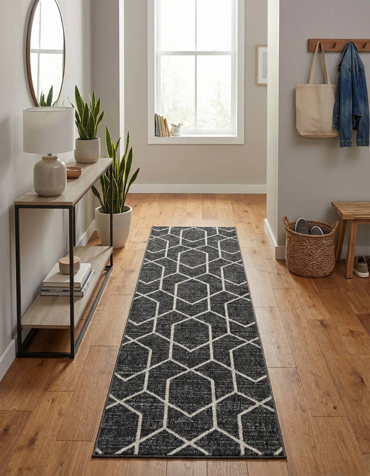 Detail image of  2' x 6' Eco Trellis Runner Rug