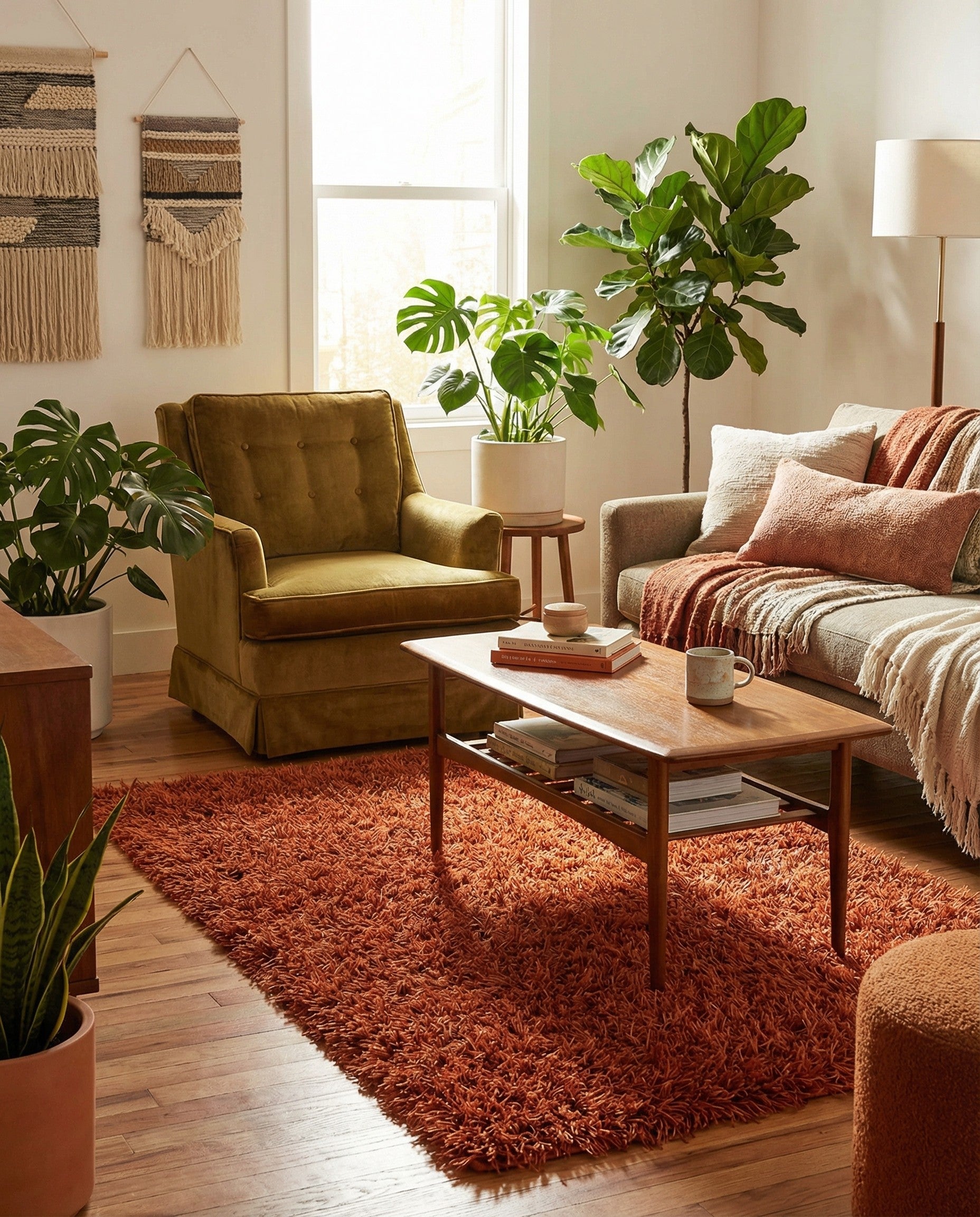  3' x 5' 4  Hand Knotted Solid Shag Oriental Rug