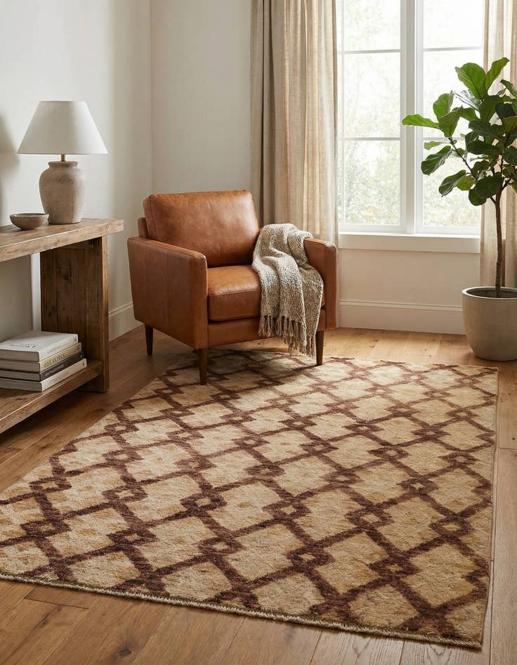 Detail image of  4' 2 x 5' 8  Hand Knotted Darya Wool Rug