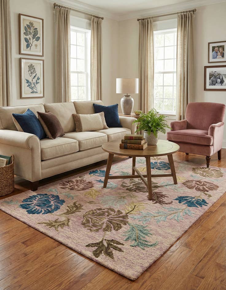 Detail image of  5' x 7' 11 Agra Rug