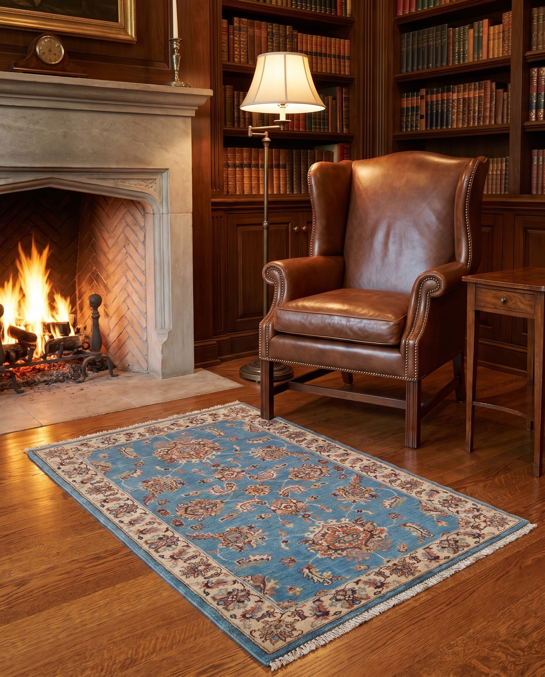 3' x 4' 11 Hand Knotted Ziegler Rug