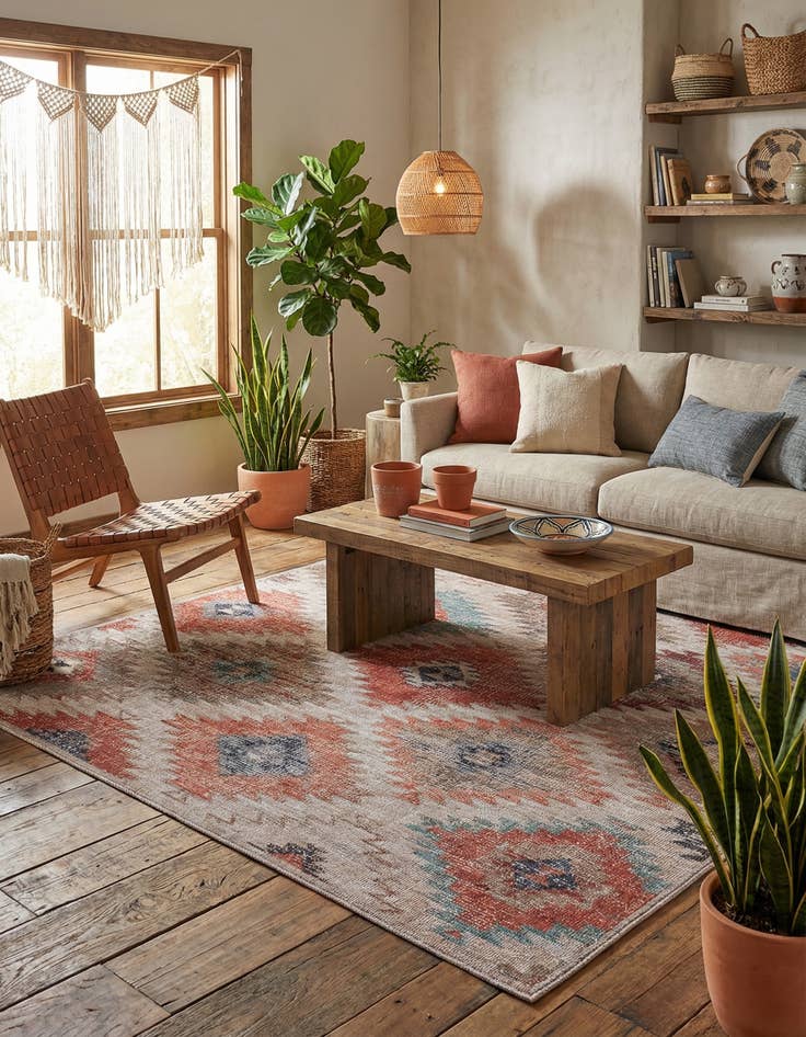 Detail image of  7' 10 x 7' 10  Washable Sisu Square Rug