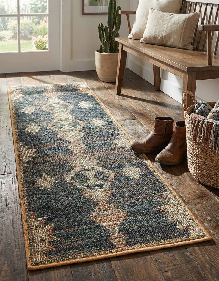 Detail image of 2' x 4'  Washable Baja Indoor / Outdoor Runner Rug