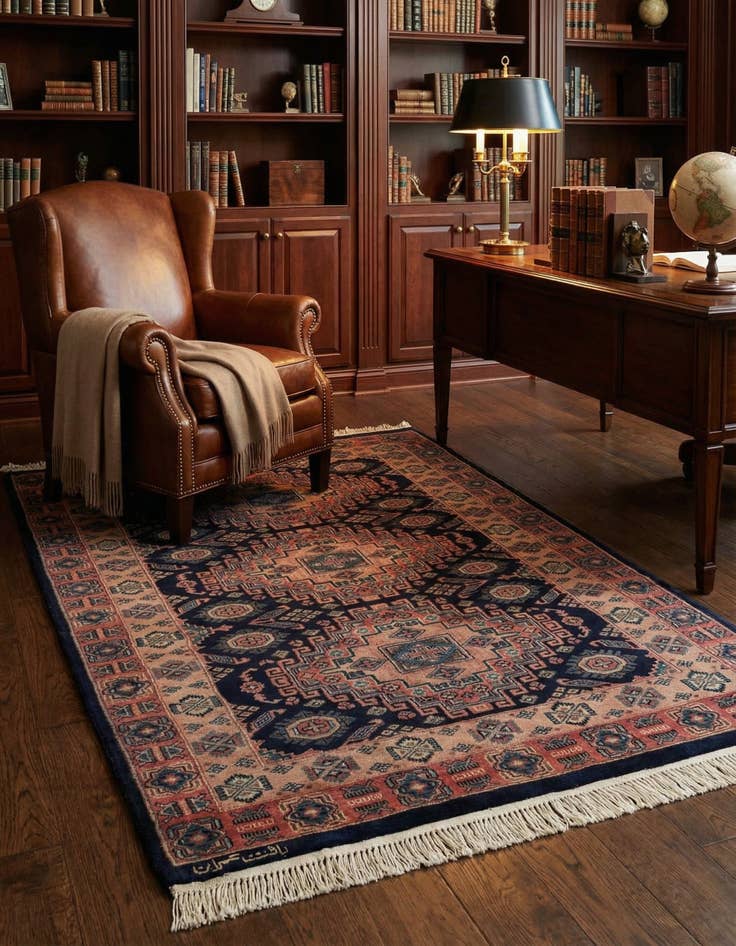 Detail image of  4' 4 x 5' 5  Hand Knotted Bokhara Oriental Wool Rug