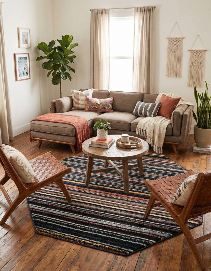 Detail image of 7' 10 x 7' 10 Tagine Octagon Rug