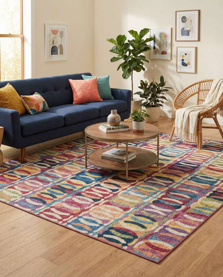 5' 3 x 7' Easy-Clean Modern Indoor / Outdoor Rug