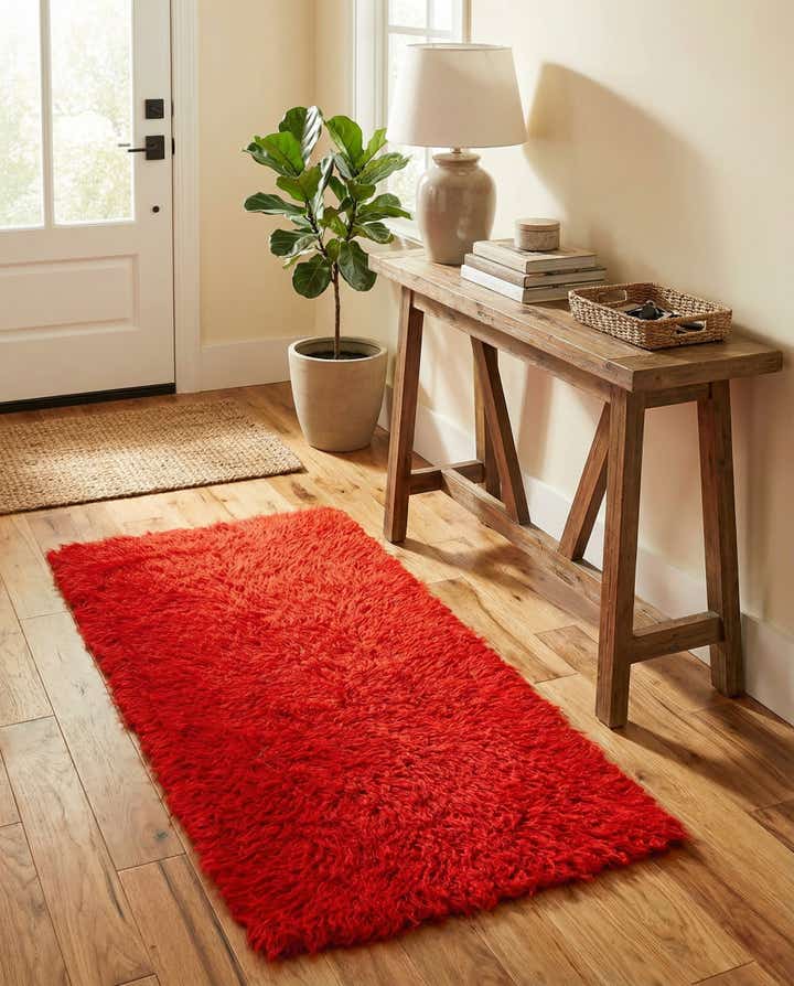 2' 3 x 4' 9 Hand Knotted Moroccan Wool Runner Rug