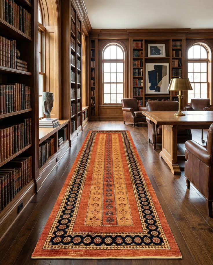 Detail image of 2' 9 x 9' 8 Luribaft Wool Runner Rug