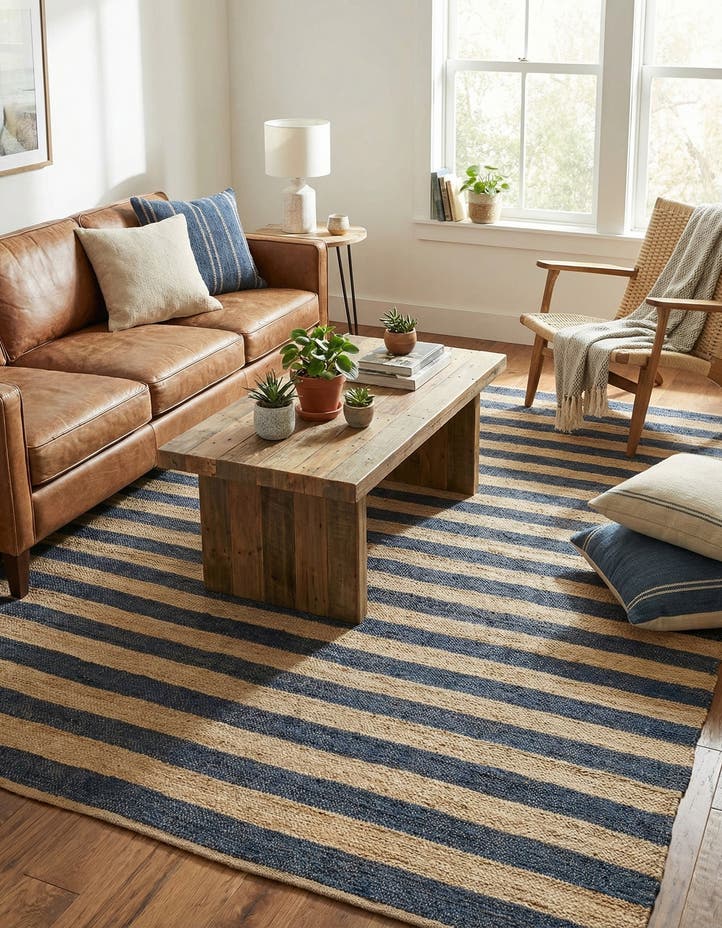 7' 10 x 10' Handmade Braided Jute Rug