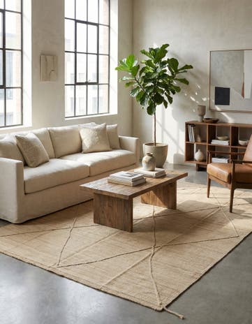 6' 10 x 10' 8 Hand Woven Kilim Modern Wool Rug