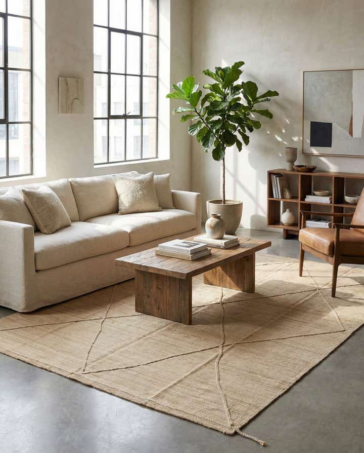 6' 10 x 10' 8 Hand Woven Kilim Modern Wool Rug