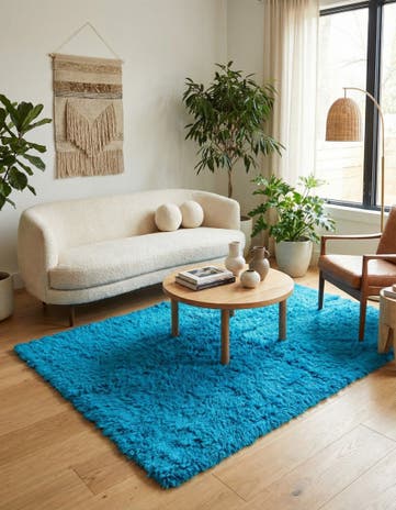 5' 1 x 7' 2 Hand Knotted Moroccan Wool Rug