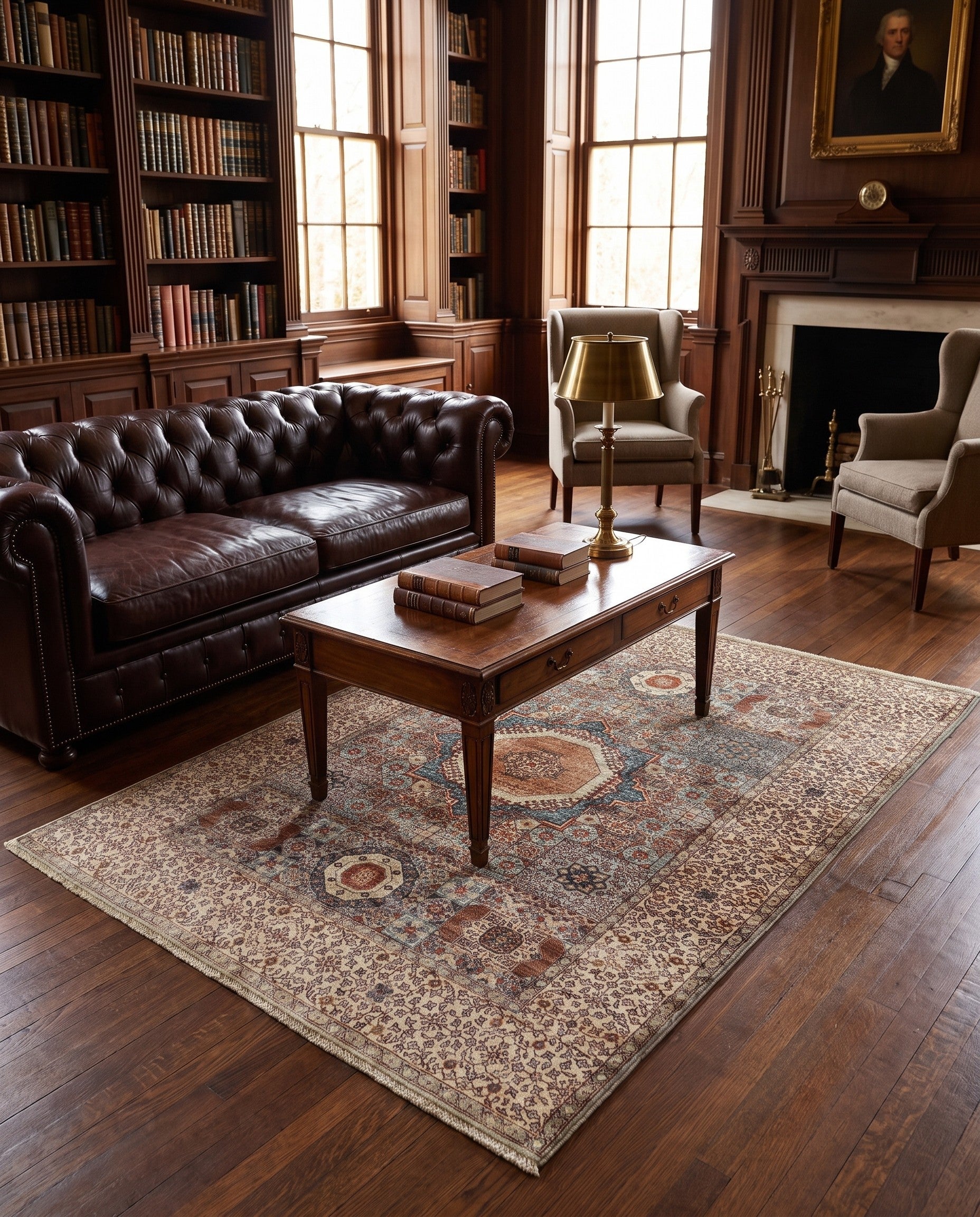 5' x 6' 5 Hand Knotted Mamluk Ziegler Rug