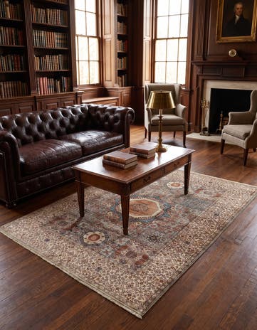 5' x 6' 5 Hand Knotted Mamluk Ziegler Rug