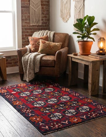 2' 11 x 4' 7 Hand Knotted Balouch Persian Wool Rug