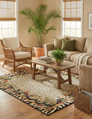 Cream Savannah Square Rug