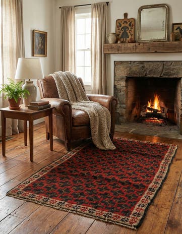 2' 10 x 4' 7 Hand Knotted Balouch Persian Wool Rug